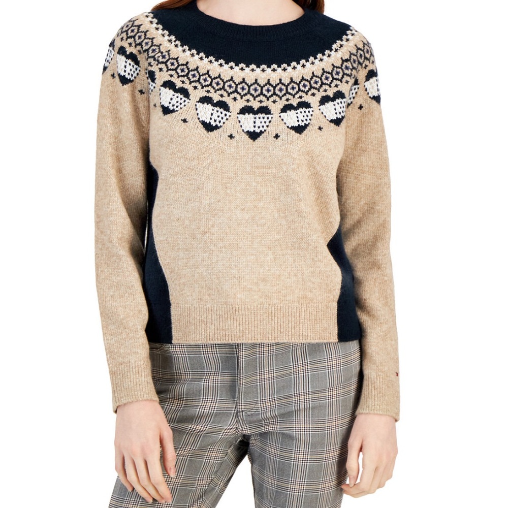 Tommy Hilfiger Women's Fair-Isle Crewneck Sweater Size S NWT